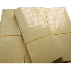 Low Tack Adhesive Self Adhesive Stickers Clear Round Labels