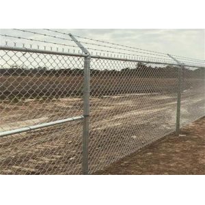 9 Gauge 5*5cm 6 Feet Chain Link Fence Fabric Galvanized Diamond Mesh Wire
