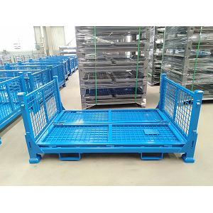 Customized Collapsible Pallet Cages With Padlock Locking System