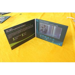 Cheap Rechargeable LCD Video Brochure Folded For Event Lecture ROHS for sale