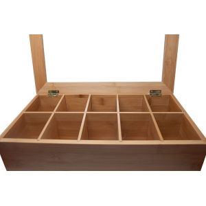 hot selling bamboo tea bag box tin tea box with 8 component for high quality