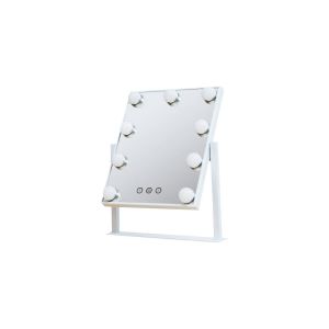 ABS Glass Justtide AC 100V 1x 360 Degree Rotation LED Magnifying Mirror