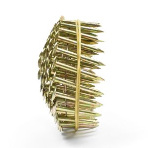 Ring Shank Coil Roofing Nails With Heavy EG Plated Diamond Point 1-1/4 x .120