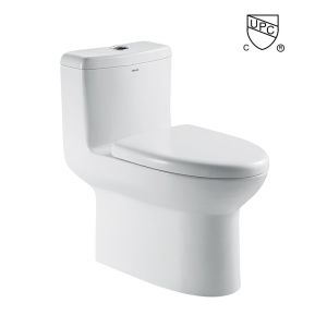 China UPC One Piece Western Toilet Dual Flush White Color Ceramic on sale