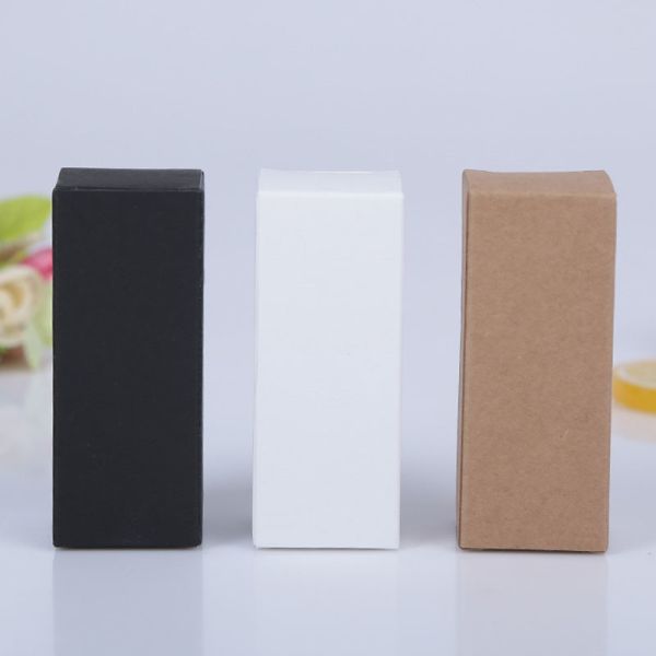 Quality Blank Cosmetic Box White And Black Kraft Paper Box Customization wholesale