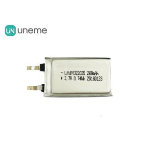 Bluetooth Headset Rechargeable Li Polymer Battery , 3.7V 200mAh Rechargeable