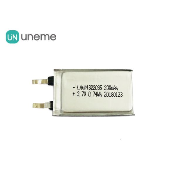 Bluetooth Headset Rechargeable Li Polymer Battery , 3.7V 200mAh Rechargeable