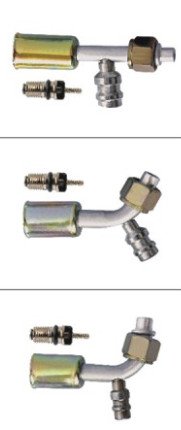 Quality #6 #8 #10 #12 Al joint with iron jacket R134a high & low pressure valve (  Female O-Ring)/auto ac hose fitting wholesale