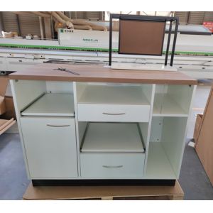 Adjustable Shelf Retail Counter Desk With Lockable Drawer For Checkout