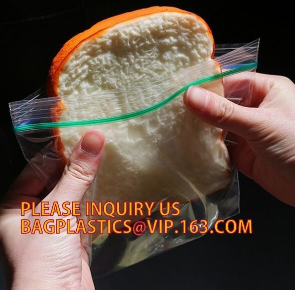 Quality Color box packing 50 count custom LDPE clear reclosable plastic Zip lockk bag, zipper bag with red line on the top, bageas wholesale