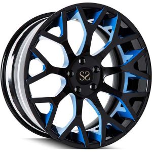 China Custom Gloss Black 3PC Forged Alloy Rims 20inch Of 6064 - T6 SAE J2530 on sale