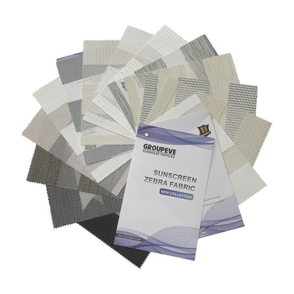 Motorized Window Roller Blinds Zebra Sunscreen Fabric Sheer Elegance For Sun