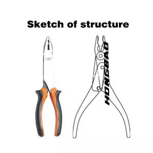 Long Neck High Leverage Diagonal Cutting Pliers Side Cutter 8" Nipper