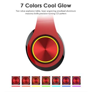 BH3 Glowing Headphones Bluetooth 4.1 Wireless Stereo Portable Foldable Headphone