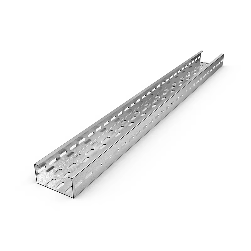 China Wall-mounted/ Floor-mounted Silver Galvanized Cable Tray with Connectors/ Brackets/ Covers for Cable Management on sale