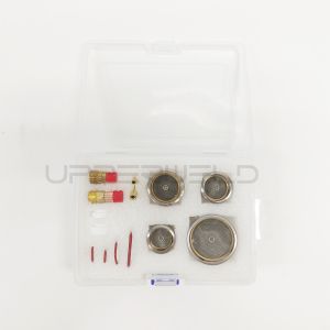 Cheap OBM Customized WP-17/18/26 TIG Welding Torch Accessories Champagne Clear Nozzle Wedge Collet Gas Lens for sale