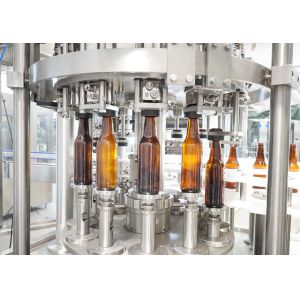 2000BPH -20000BPH Beer Bottle Filling Equipment 3 In 1 Good Sealing Performance