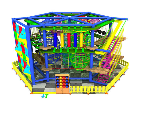 Quality High Trek Adventure Rope Course With Climbing Wall OEM Available wholesale