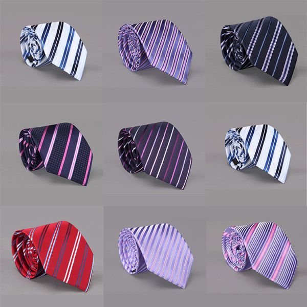 Quality stripe woven custom polyester tie wholesale