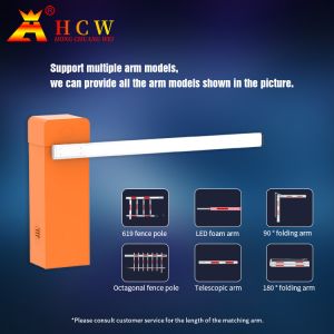 HCW Traffic Pole Barrier Gate Adjustable Community Electric AC110V 150W OEM
