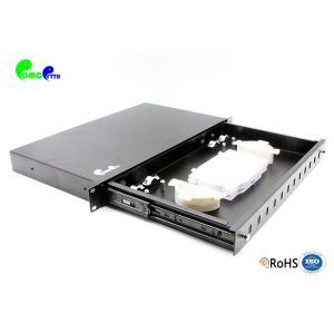 12 Ports SC / LC Optical Fiber Odf Panel Unloaded Patch Panel Easy Operation