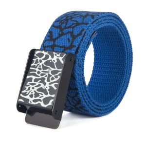 Totem Cotton Webbing Belts Burst Crack Unisex Canvas Belt Graffiti