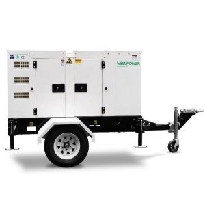 Silent Type 100kVA Mobile Diesel Generators 80KW Rated Power Frequency 50 Hz/ 60