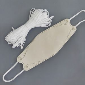 Spandex Polyester Face Mask Elastic Ear Loops White Flat Ear Loop 3.5mm