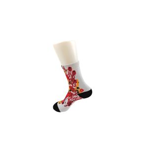 Mens Printed Socks With Good Elasticity , Elastane / Polyester Printed Ankle