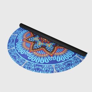 Customized Pattern Natural Rubber Mat / Mandala Printed Meditation Mat