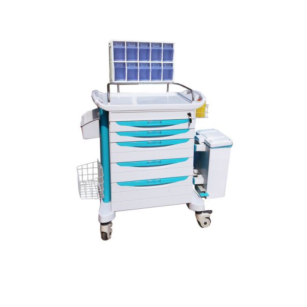 Quality Medical Trolleys With 5 Drawer , Hospital / Home Use Rescue Cart wholesale