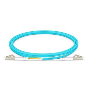 LC/UPC Duplex OM4 Multimode Fiber Optic Patch Cord For 10G Ethernet And 40G BIDI SR