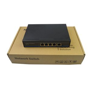 5 Port Fiber Optic Switch / Commercial Poe Switch For Video Surveillance Network