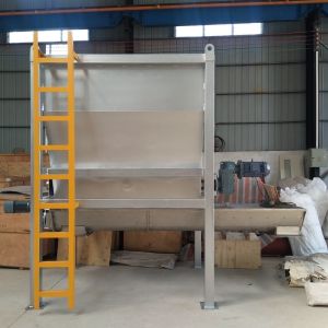 Custom Hopper Horizontal Screw Mixer for Powder Mixing in Conveyor System
