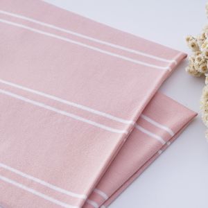 China Soft And Smooth Breathable Striped Knit Fabric For T-Shirt 40S Yarn Count on sale