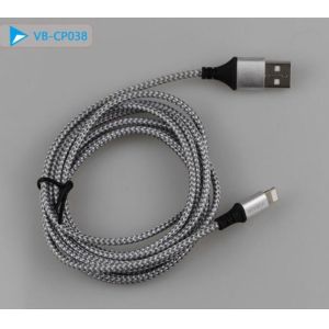 China 5V 2.1A Grey Braided Iphone USB Cable For IPhone 5 6 7 8 X XR IPad Air on sale