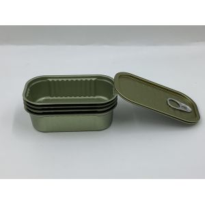 Food Grade Sealing Rectangular Tin Containers 154*87*H23 Corrosion Proof