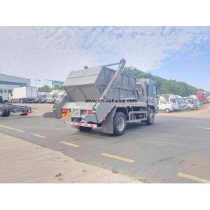 Shacman Skip Loader Garbage Truck 6 Wheelers 10m3 Swing Arm Garbage Truck