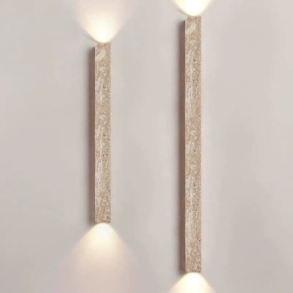 Yellow stone led wall lamp home decorative for project