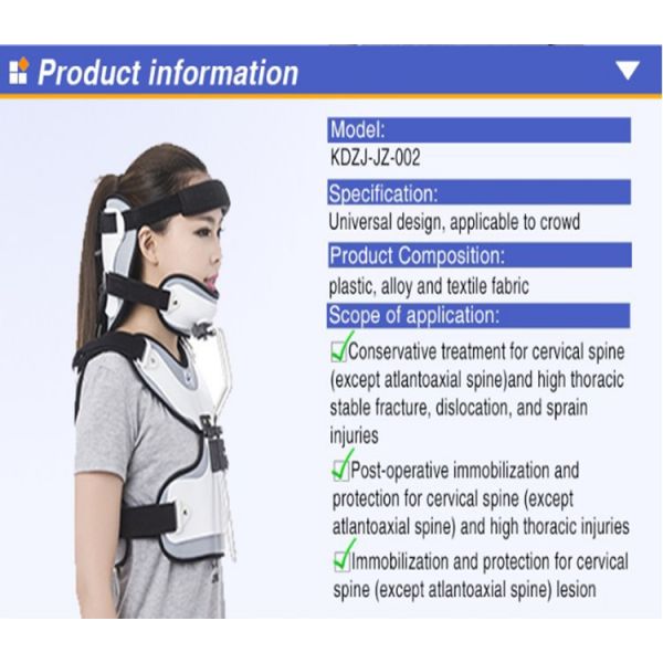 Head And Neck Fixation Physical Brace Torticollis Orthopedic Rehabilitation Support