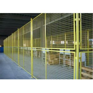 Frame Type Galvanized Wire Mesh Fence 2.2m Height Yellow / Green Color