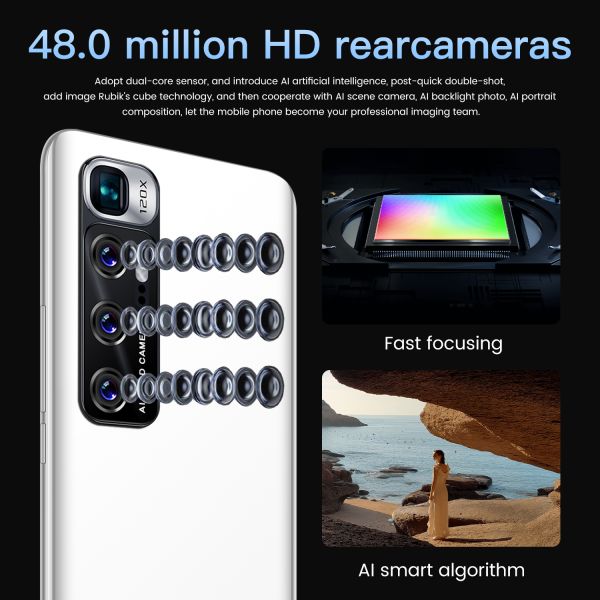 6.1 Inch M10 Plus Smart Phone 512GB Full Screen Mobile Phone Unlock