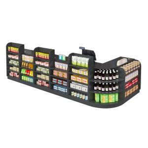 Customizable Stainless Steel Supermarket Checkout Counter With Conveyor Belt