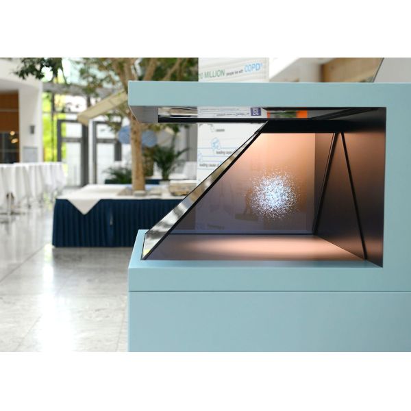 270° Full HD 3D Hologram Pyramid Display Showcase Holo Box Holographic Advertising