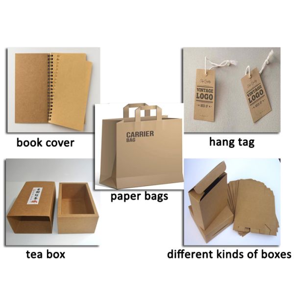 brown kraft paper Superior Bursting Strength 250gsm Virgin Brown Kraft Paper Roll