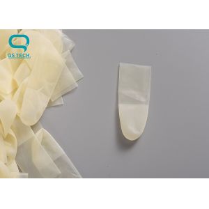 Frosted Translucent Rubber Latex Notched Finger Cots Anti Static