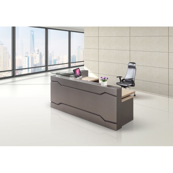 Quality Long MDF Paint Office Furniture Reception Desk Easy Modern Appearance wholesale