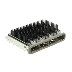TE 2170785-6 ZQSFP+ Cage Ganged (1 x 4) with Heat Sink Connector Included Lightpipe Elastomeric Gasket