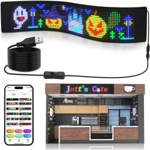 Rolling Pattern Animation Image Bluetooth App Control Panel Flexible LED Car