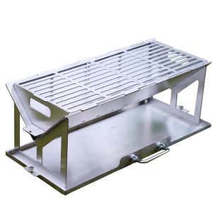 Powder Coated Finish Portable BBQ Grill with Woodfired Oven and Rotisserie Stove